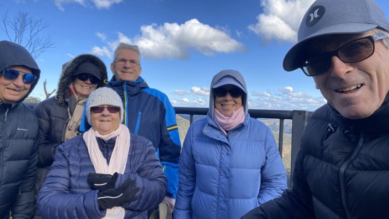 Bundanoon lookout in winter fog