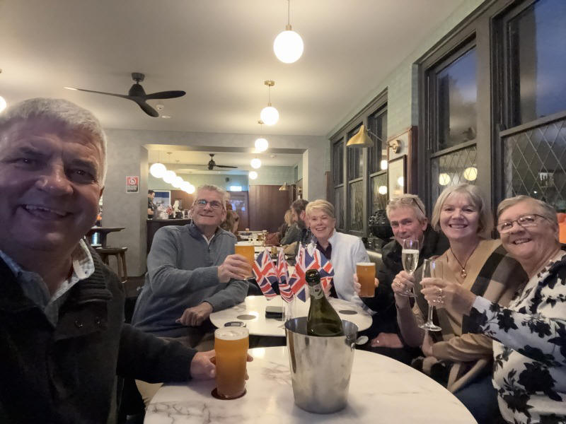 Pre‑dinner drinks for the King!