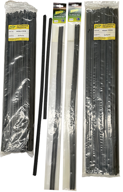 Wiper inserts and rubber refills